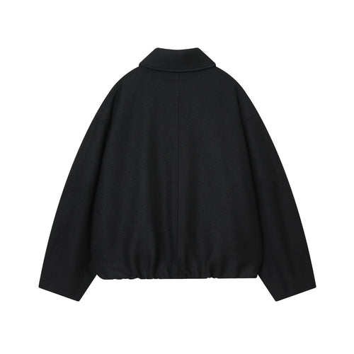 Collar long sleeved zipper pilot jacket